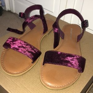 velvet sandals
